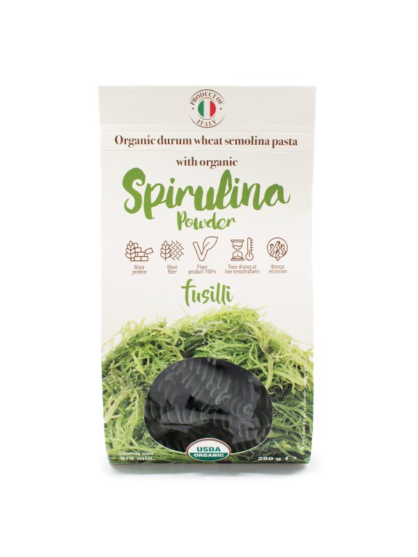 Fusilli with Organic Spirulina Powder - Pastas, Rice, and Grains - Buon'Italia