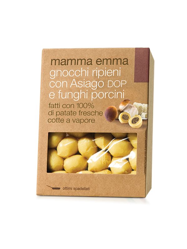Mamma Emma Potato Gnocchi filled with Asiago Cheese and Porcini Mushroom - Pastas, Rice, and Grains - Buon'Italia