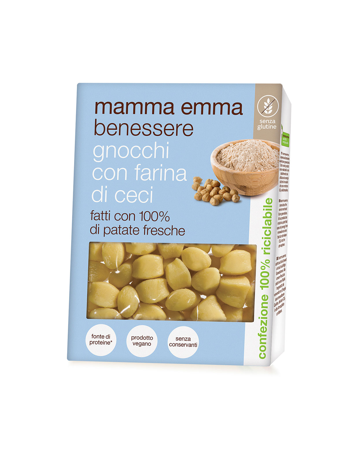 MAMMA EMMA GLUTEN FREE GNOCCHI W/CHICKPEA FLOUR 350 GR - Gluten-free, Pasta, Pastas, Rice & Grains