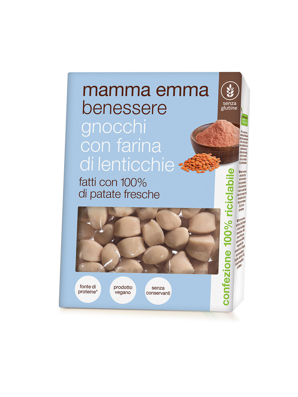 MAMMA EMMA GLUTEN FREE GNOCCHI W/LENTIL FLOUR 350 GR Pasta, Pastas, Rice & Grains - Buon'Italia