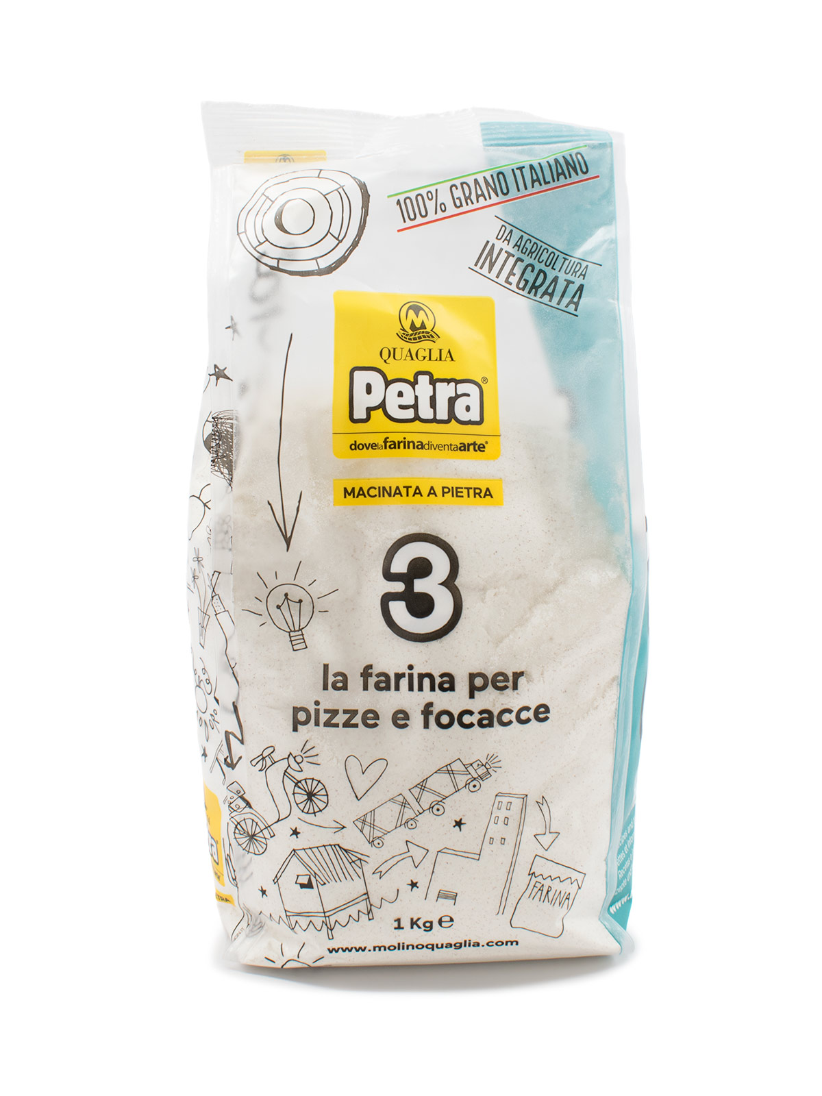 farina PETRA n.3 PER PIZZE E FOCACCE(sacco da 12,5kg) - In Punta