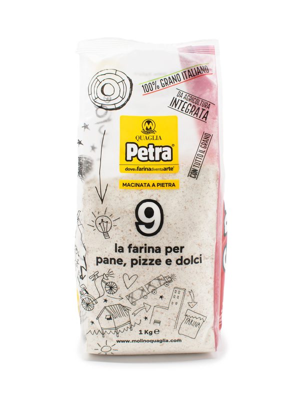 PETRA 9 Whole Wheat Flour for Bread, Pizza and Desserts - Baking Essentials - Buon'Italia