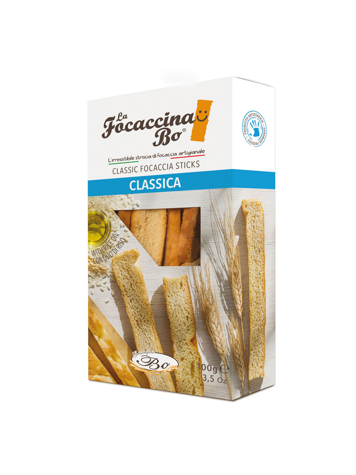 BO TOASTED FOCACCIA CLASSIC 100 GR - Grains, Pantry, Pastas, Rice & Grains - Buon'Italia