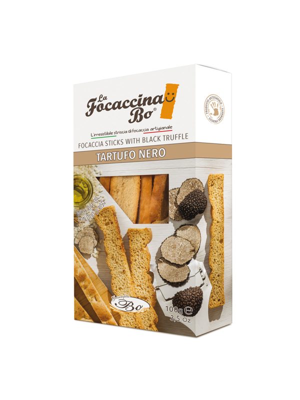 BO TOASTED FOCACCIA TRUFFLE 100 GR - Grains, Pantry, Pastas, Rice & Grains - Buon'Italia